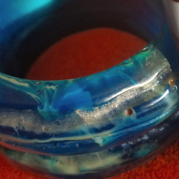 Dominique Denaive Resin & Wood Bangles. France - Picture 3 of 8